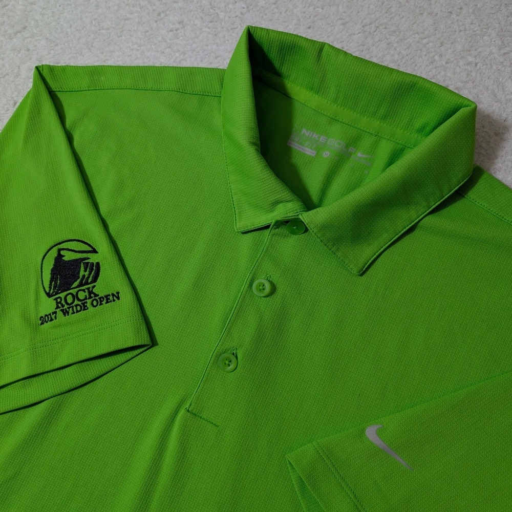 Nike Golf Polo Shirt‎ Mens Med Green Rock 2017 Wide Open 883881-304